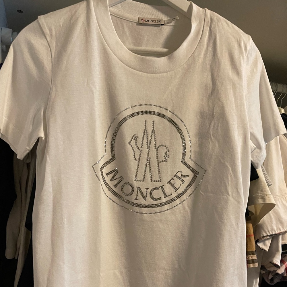 Sold Authentic Moncler rhinestone T shirt